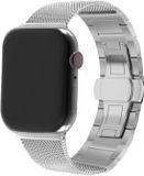Strap-it Milanese/Stalen band - Zilver - Geschikt voor Apple Watch Series 1-11, SE, SE2, SE3 (38/40/41/42mm)
