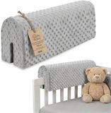 Bedrandbescherming ASE Spolka Akcyjna Bedrandbescherming voor kinderbedden 70 cm - Minky Lichtgrijs