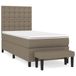 VidaXL Boxspringbed met matras, taupe, 80x200 cm, gestoffeerd