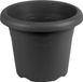 Merkloos Antraciete plantenbakken/bloempotten 35 cm - Woon/tuinaccessoires/decoratie - Ronde bloempotten/plantenpotten voor binnen/buiten