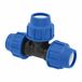 SmartProduct T-stuk PE Pijpfitting 25mm x 25mm x 25 mm Fitting PN16 DVGW Drinkwater gecertificeerd - Klemverbinding - PP T-stuk Koppeling Compatibel met PE80 PE100 Pijpen - 1 stuk