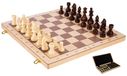 Jeu d'échecs, hêtre, pliable, 45x45 cm, roi 90 mm, pièces d'échecs lestées