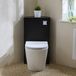 Hudson Reed Colby Toiletmeubel Hoekmontage Modern Zwartgrijs met Reservoir en Chromen Spoelknop