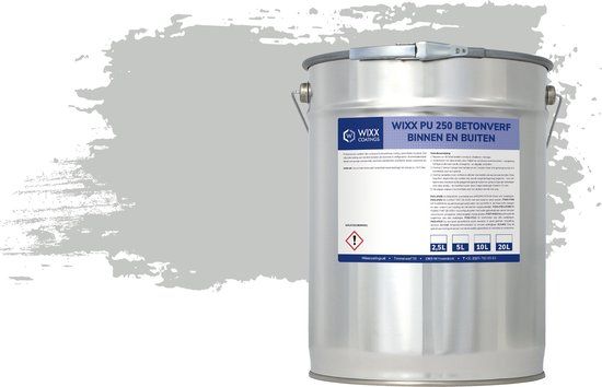Wixx PU 250 Betonverf - 20L - RAL 7035 Lichtgrijs - Vloer- en betonverf voor binnen & buiten