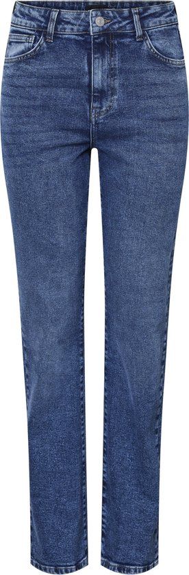 Pieces PCKELLY HW STRAIGHT Jeans - Medium Blue Denim - W25/L32