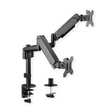 VALUE 17.99.1182 Dual LCD Monitorarm Muur Zwart