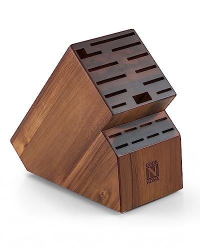 Cook N Home Mes opbergblok, 20 sleuven, Acacia hout, 2660