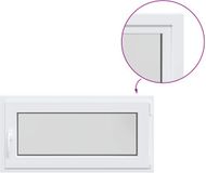 vidaXL - Vast raam - RISOR - 100 x 55 cm - PVC en Glas - Links binnendraaiend