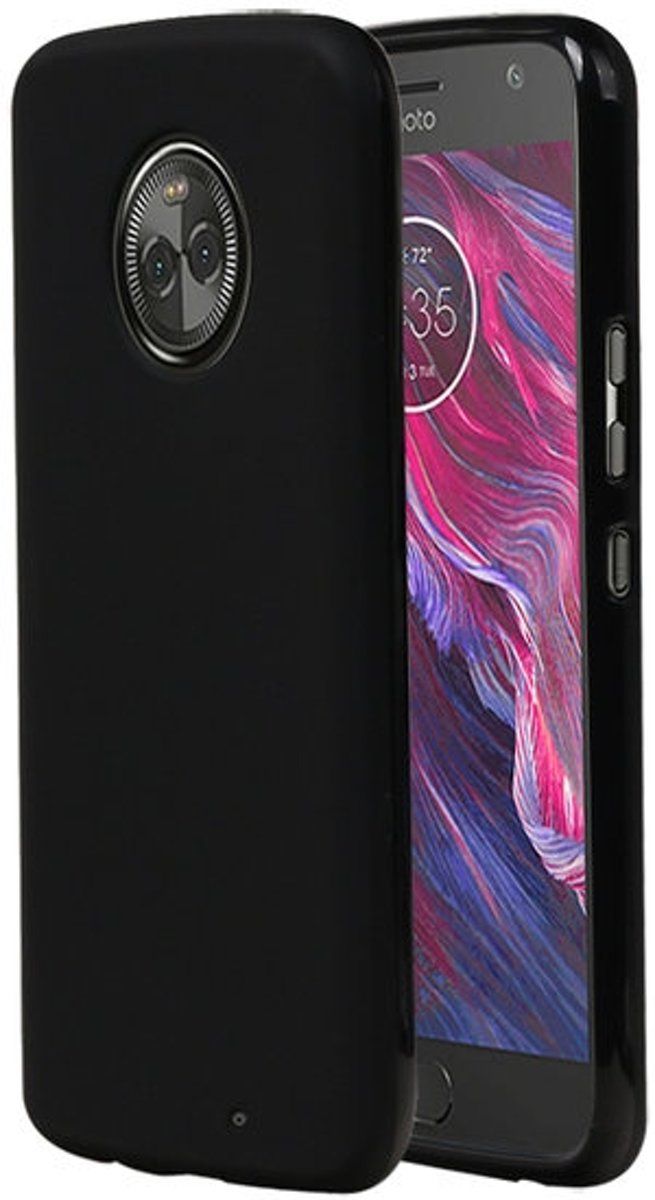 Best Cases Zwart TPU back case cover Hoesje voor Motorola Moto X4