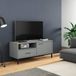 Maison Exclusive - Meuble TV OSLO avec pieds en métal, gris, pin massif