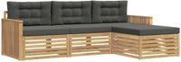 vidaXL - Buiten - bank - set - 4 - st - Wit - en - antracietkleurig