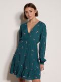 Apricot Mini-jurk van crêpe met kersenprint