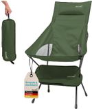 Skandika campingstoel Solig - Opvouwbare klapstoel, belastbaar tot 120 kg, stalen frame, gevoerde rugleuning, mesh-inzetten | Campingstoelen, klapstoelen, stoel voor camping, outdoor, balkon, tuin