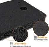 Unyqoos® 2-delige set droogfilter van schuim, afmetingen 207 x 157 x 30 mm – vervangingsfilter voor warmtepomp drogers, 2-laags polyester schuim (grove en fijne filterlaag)
