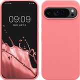 kwmobile telefoonhoesje geschikt voor Google Pixel 9 Pro XL - Hoesje met siliconen coating - Smartphone case in Pastelkleurig koraal