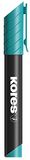 Kores K-Marker Permanente marker XP2, Beitel punt, turkoois (Pack van 12)