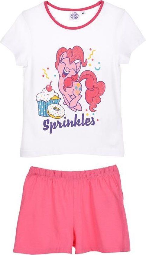 My Little Pony Shortama Pyjama - Maat 104 - Wit - Meisjes