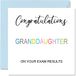 Gefeliciteerd Kleindochter Kaarten - Op Uw Examens - Trots op U Kaart Gefeliciteerd Graduation Degree Examen School College Examens GCSE A Level Uni, 145mm x 145mm Goed gedaan Wenskaarten
