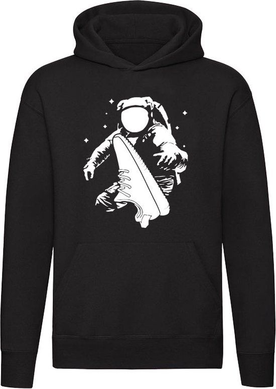 Sol's Astronaut en zwevende schoen Unisex Hoodie Zwart 3XL