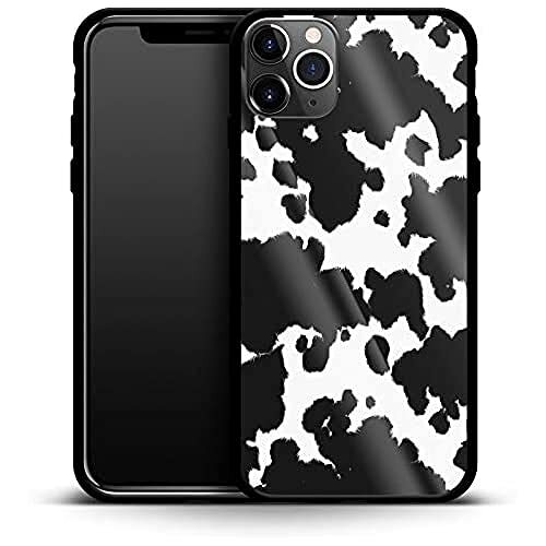 caseable caseable Apple iPhone 11 Pro Max luxe glazen telefoonhoes - schokabsorberend & krasbestendig oppervlak - kleurrijk design - Cow Print - Animal Print