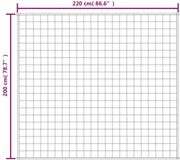 vidaXL Verzwaringsdeken 200x220 cm 9 kg badstof lichtcrèmekleurig