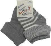 La Petite Couronne Panda La Petite Couronne babysokken uni/gestreept newborn grijs 2 pack