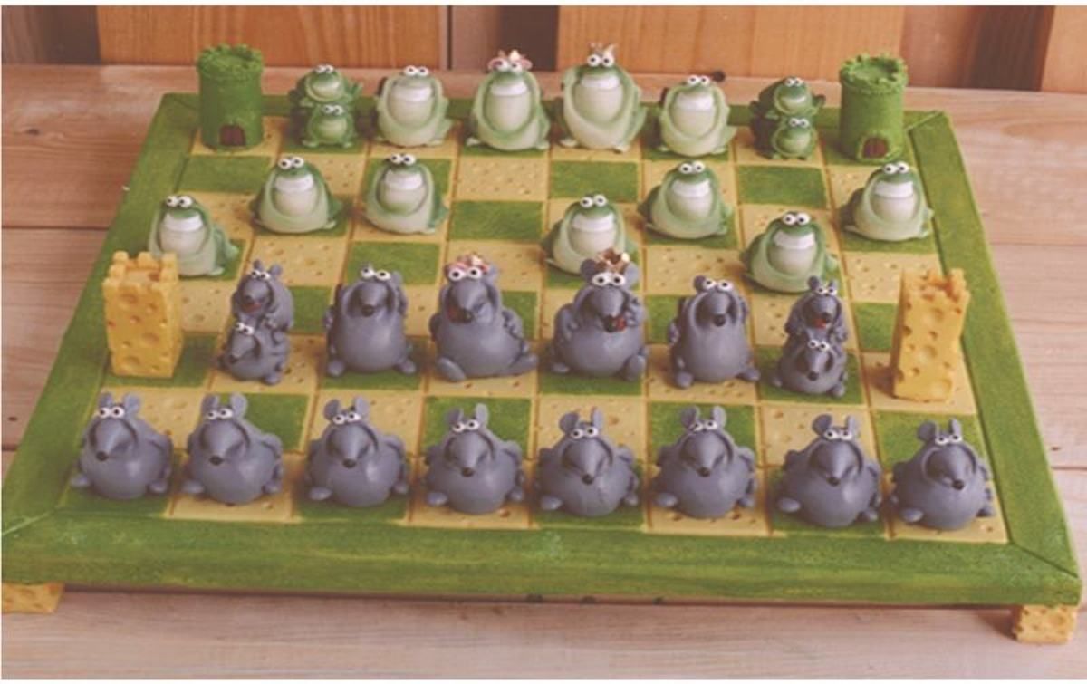 Paolo Chiari Schaakspel muizen tegen kikkers van