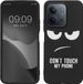 kwmobile telefoonhoesje geschikt voor Xiaomi Redmi 15C / Poco C85 - Hoesje voor smartphone in wit / zwart - Backcover van TPU - Don't Touch My Phone design