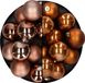 Kaemingk B.V. Boules de Noël en plastique 6 cm - 24 pièces - teintes brunes