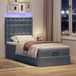 Maison Exclusive - Cadre de lit ottoman avec matelas, gris foncé, 100x200 cm, velours