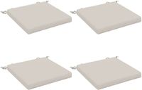 vidaXL - 4-Piece - Zitkussens - SOEST - 4 - st - 100% - Polyester - Wit - 45 - x - 45 - x - 5 - cm