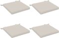 vidaXL - 4-Piece - Zitkussens - SOEST - 4 - st - 100% - Polyester - Wit - 45 - x - 45 - x - 5 - cm