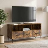 Maison Exclusive - meuble TV chêne fumé 102 x 34,5 x 50 cm panneau de particules