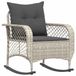VidaXL Fauteuil de jardin avec coussins en polyrésin gris clair