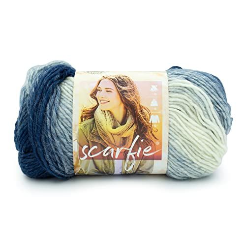 Leeuw merk garen Scarfie garen, blauw/crème