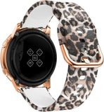 Strap-it Smartwatch bandje 20mm - Leopard print - Samsung Galaxy Watch / Active / Amazfit Bip / GTS