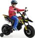 COSTWAY 12V Elektrische kinderfiets met stabilisatorwielen, Aprilia kinderfiets met muziek en koplampen, snelheid 5,5-6 km/u, geschikt voor kinderen van 3 tot 8 jaar (zwart)