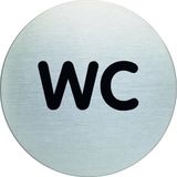 Durable Pictogram WC Zelfklevend Aluminium 87x87mm