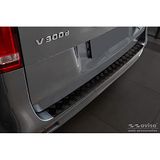 Matzwart Avisa Matzwart Aluminium Achterbumperprotector passend voor Mercedes Vito & V-Klasse 2014-2019 & Facelift 2019- 'Riffled Plate'