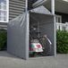 Rolipo Fietsenstall: Fietsenstall 100x187x160, waterdicht, stalen frame, UV-bescherming, geschikt voor fietsen, motorfietsen, scooters en tuingereedschap. Grijs
