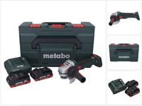 Metabo WB 18 LTX BL 15-125 Quick accu-haakse slijper 18 V 125 mm borstelloos + 2x accu 4,0 Ah + oplader + metaBOX