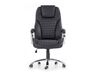 Fauteuil de bureau design grand confort cuir noir