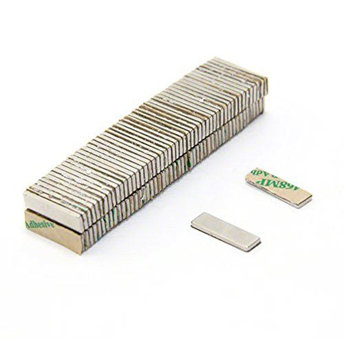 Zelfklevende Neodymium magneet - 20x6x1.5mm - 10 stuks