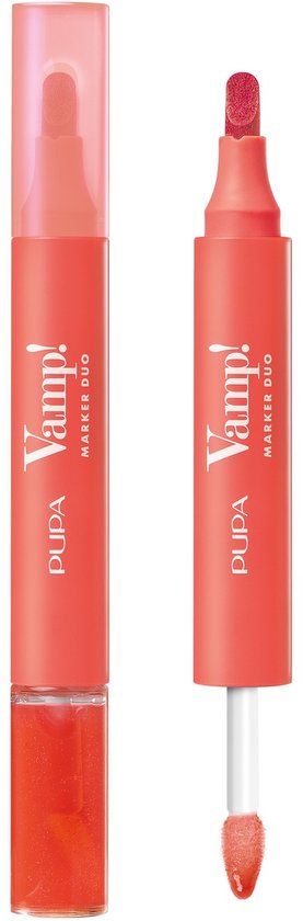 PUPA Milano Vamp! Marker Duo lipgloss 2,6 ml 009 Jelly Coral