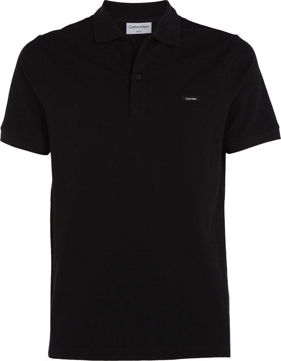 Calvin Klein Stretch Pique Slim Polo - zwart - Maat: M