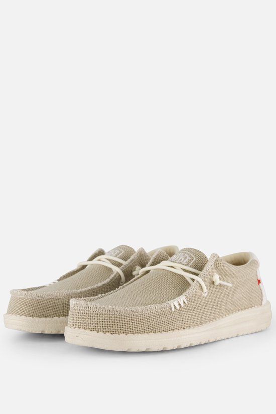 HEYDUDE Wally Braided Instappers beige Canvas - Maat 45
