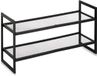 ZELLER - Metalen schoenenrek NORDIC SPACE, Zwart, 70 x 36 x 24 cm