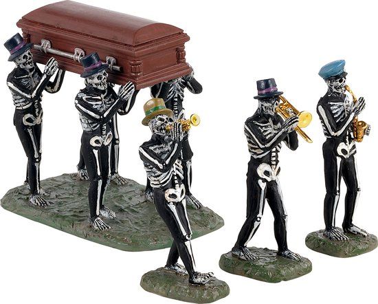 Lemax Jazz Funeral, Set Of 4