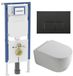 Geberit QeramiQ Dely Swirl Toiletset - Hangend - Keramiek - Mat Zwart/Mat Wit