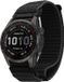 kwmobile nylon bandje voor smartwatch - geschikt voor Garmin Instinct 2S / Fenix 8S / Fenix 7S / Fenix 6S - Polsbandje in zwart